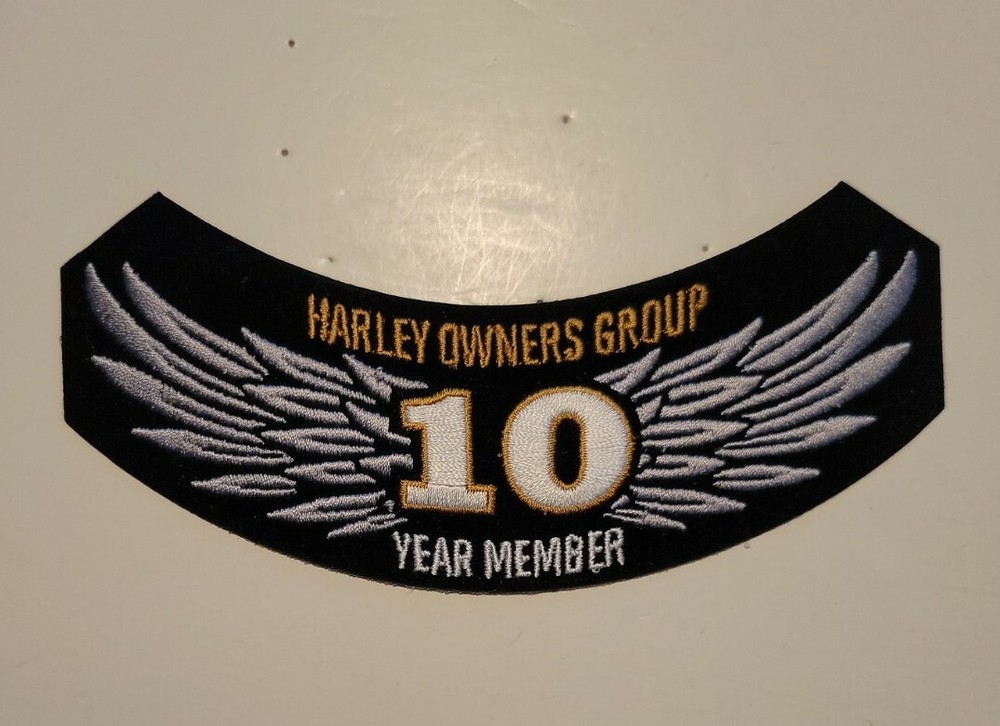 Harley Davidson Owners Group HOG 10 Year Member Patch Vest Coat Accessories