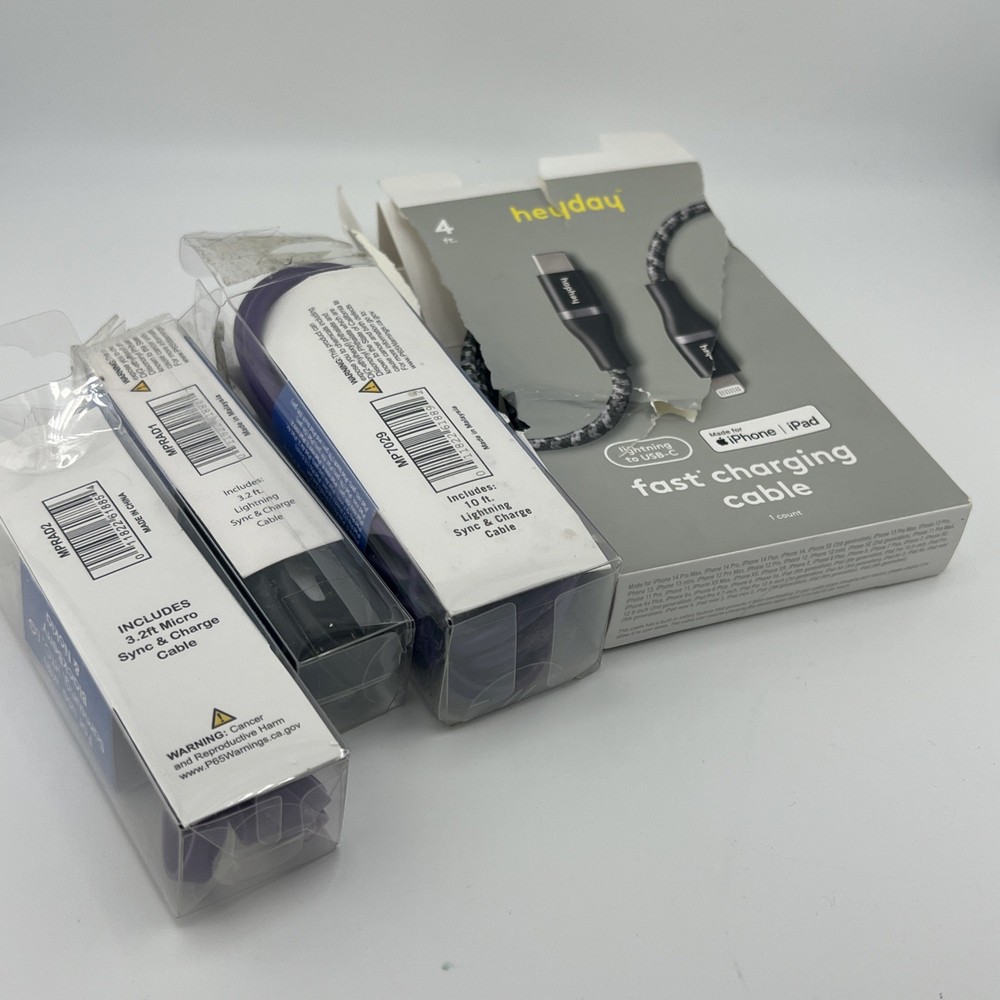 Lot Of 4 Untested Cords- with package damage
