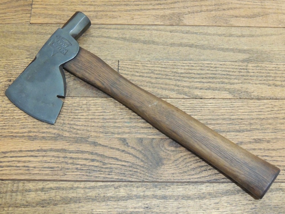 EMBOSSED E. C. SIMMONS KEEN KUTTER HALF HATCHET-ANTIQUE HAND TOOL-AXE