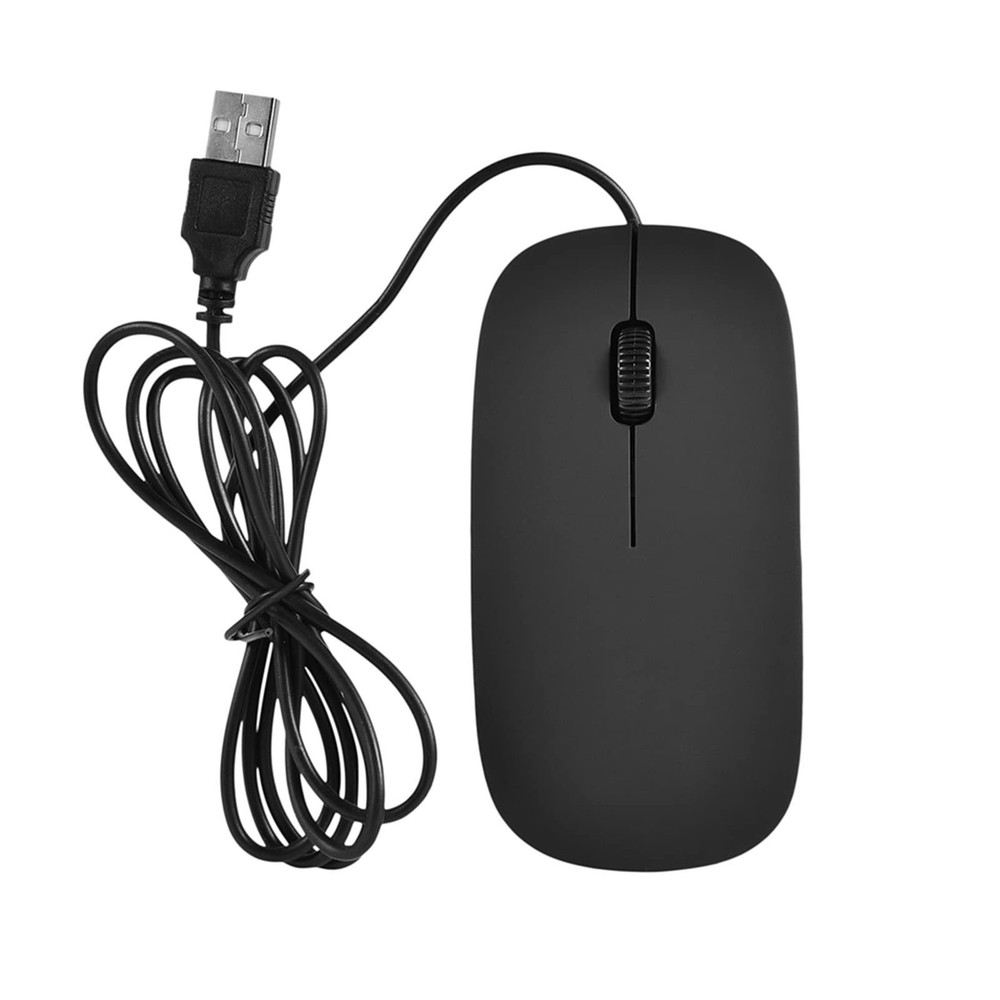 Wired Keyboard and Mouse, Ultra-Thin USB Keyboard Optical Mouse Set ComboFull Si