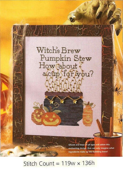 WITCH'S  BREW -  CROSS STITCH  PATTERN ONLY  GU - UYU