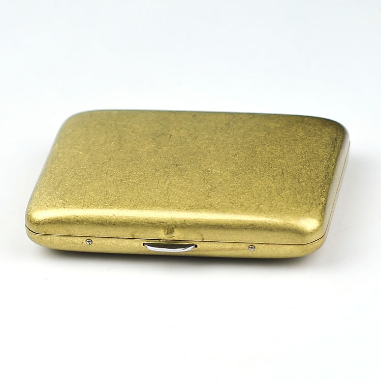 High Grade Collectable Vintage Solid Brass Copper Cigarette Case Holder Box gift