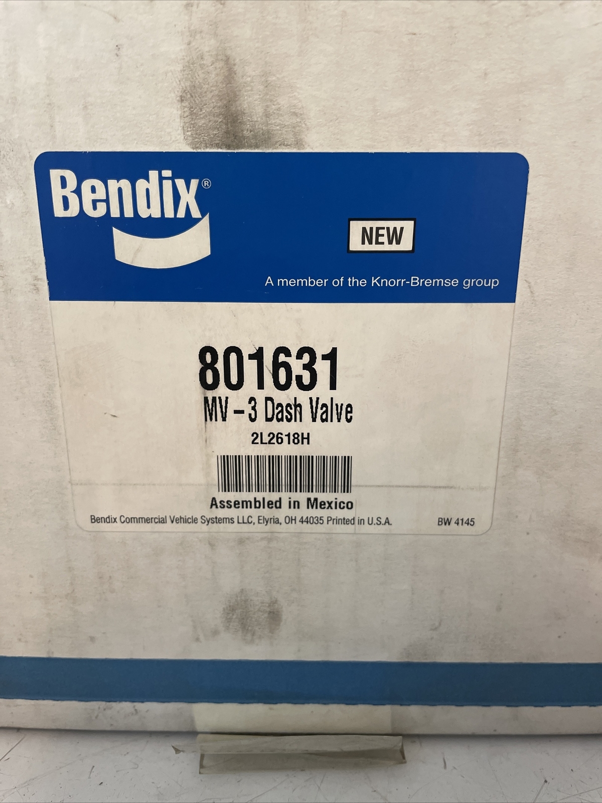GENUINE BENDIX MV-3 AIR BRAKE DASH VALVE 801631 NEW OEM