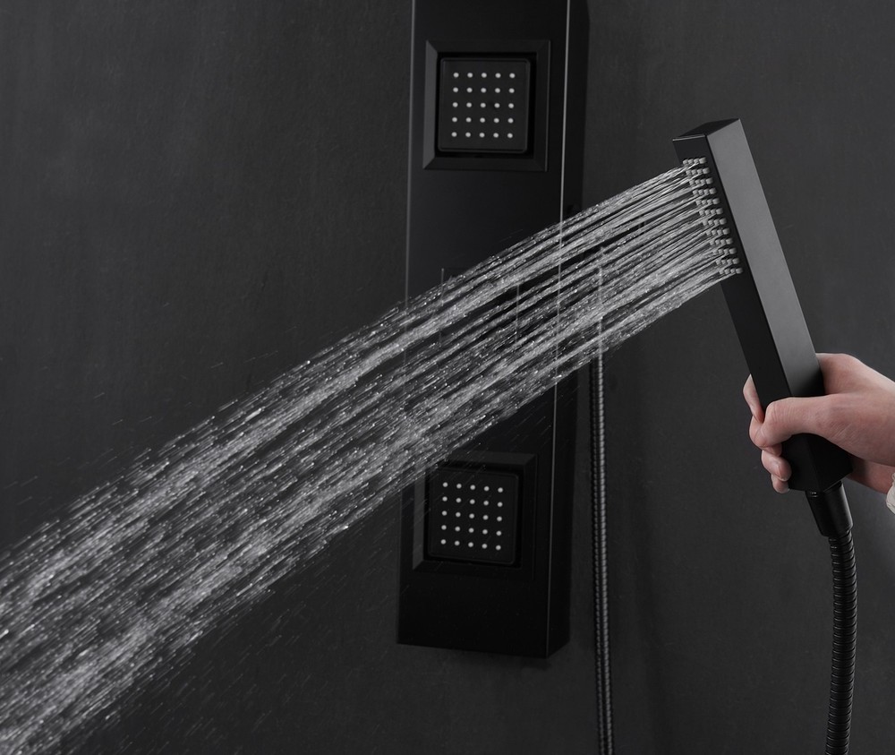 Anzzi SP-AZ078 Aura Thermostatic Shower Panel - Silver