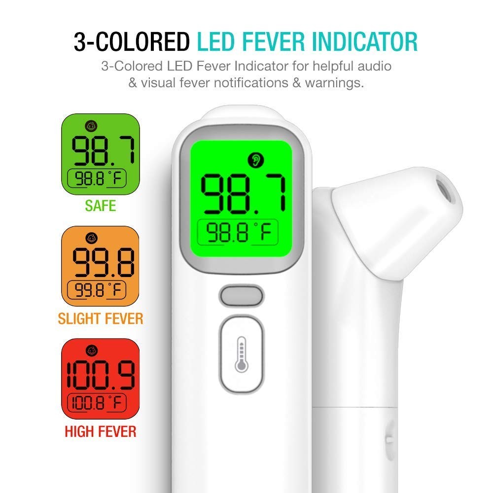Touchless Infrared Forehead Thermometer with 3 Modes - Quick & Safe Readings