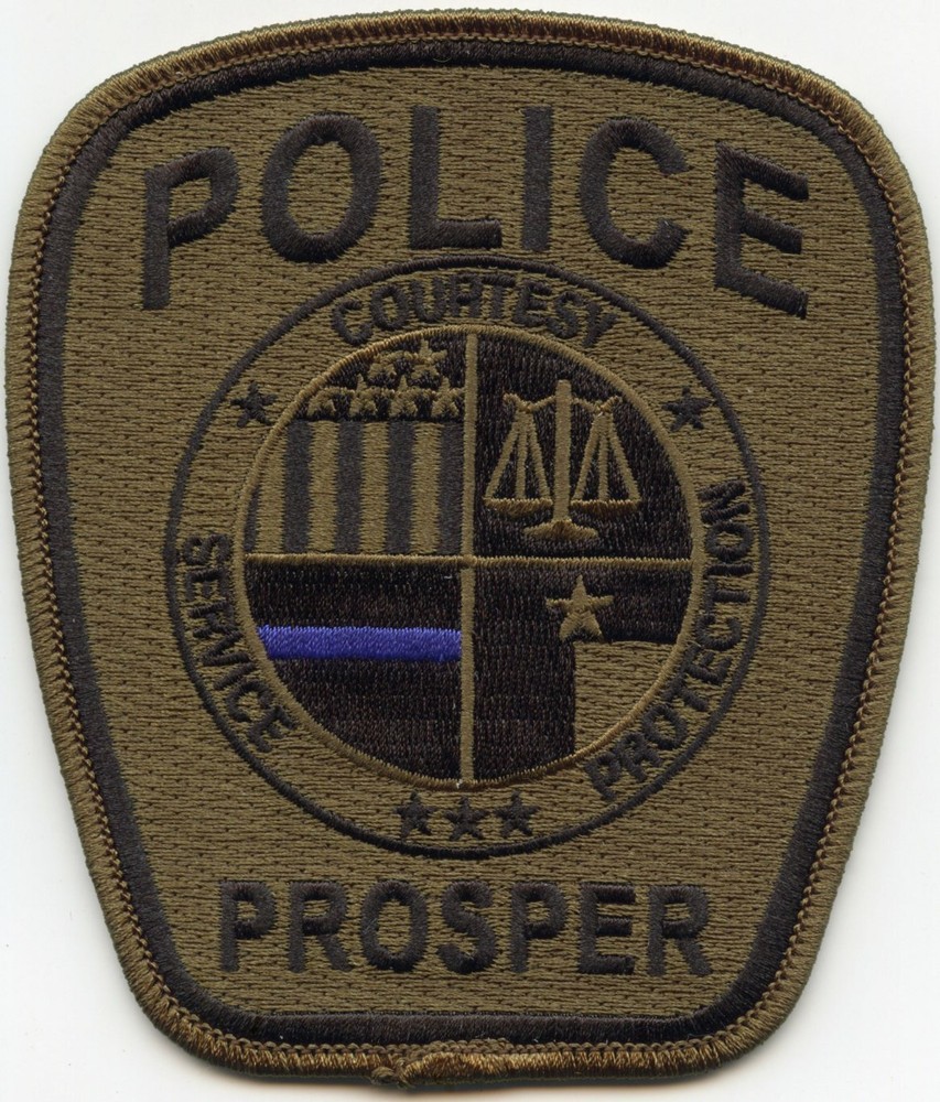 PROSPER TEXAS TX Thin Blue Line SUBDUED POLICE PATCH
