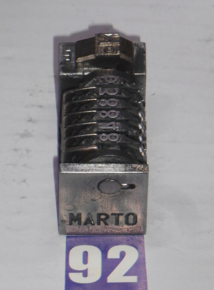 MARTO | Reverse letterpress numbering machine | 92