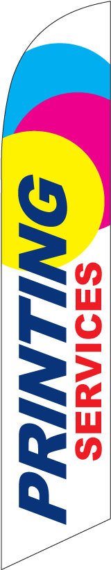 Printing Services 12ft Feather Banner Swooper Flag - FLAG ONLY