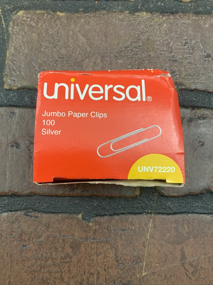 Universal Jumbo Paper Clips - 100 Per Box