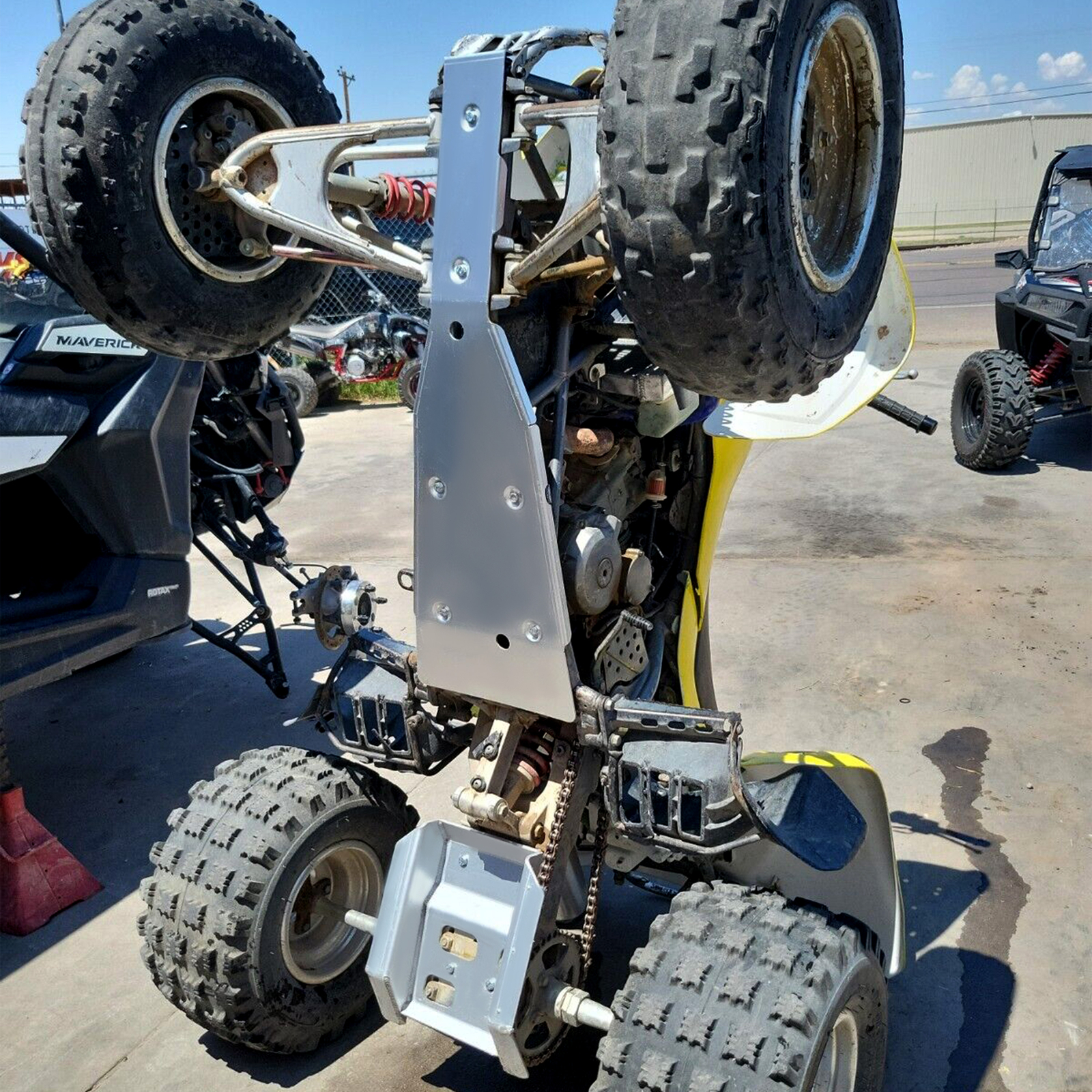 For SUZUKI LTZ400 Full Chassis Glide & Swing Arm Skid Plate Guard Combo