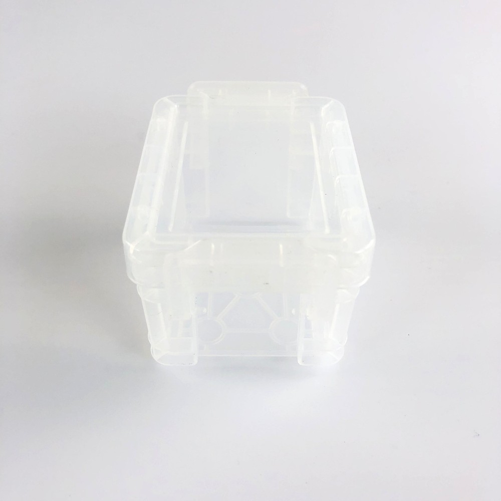 8 Pack Clear Plastic Pixie Storage Boxes - Desktop Organizer Set