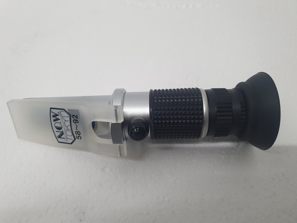 Nippon Optical Works Hand Refractometer, 58-92% Brix