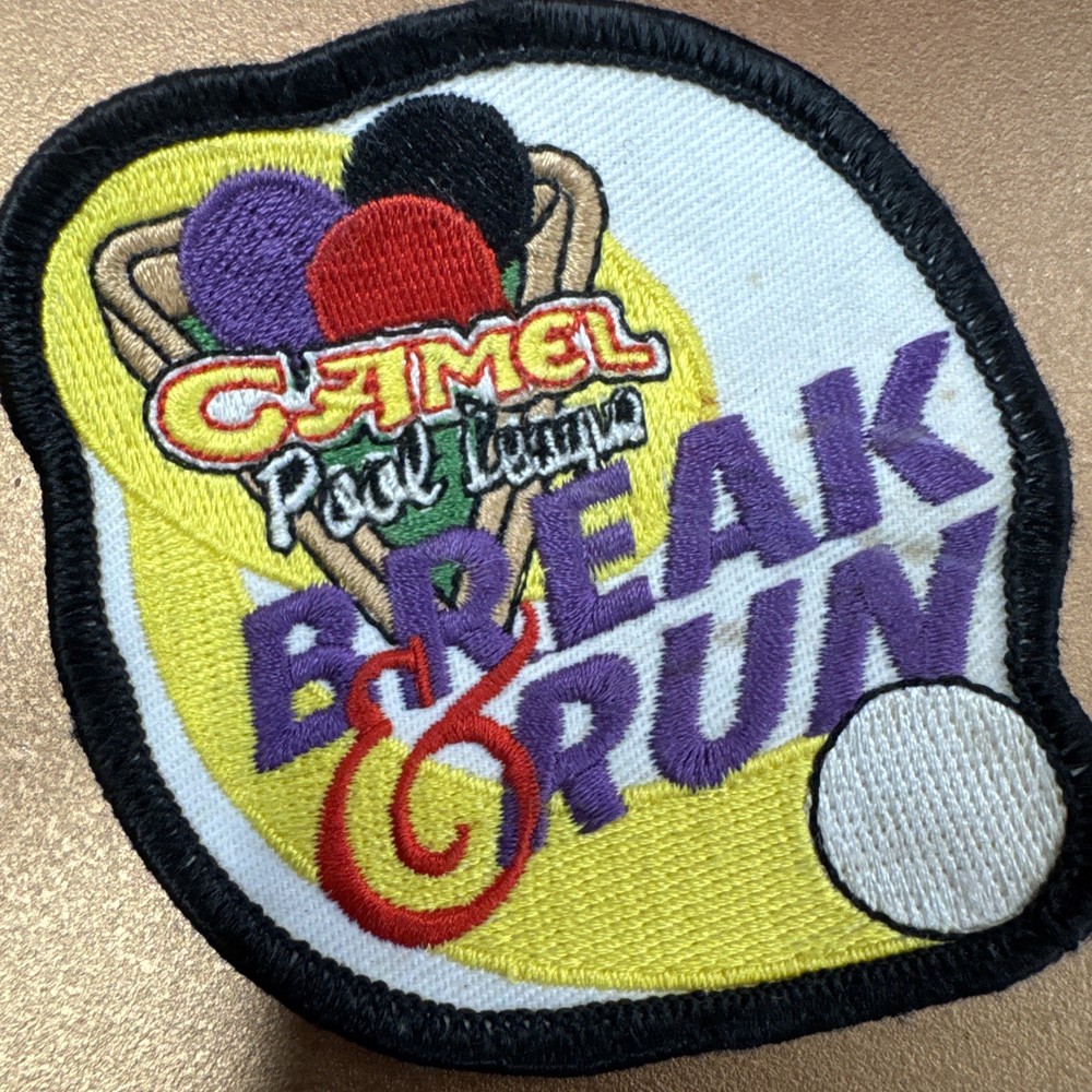 Camel Cigarettes Pool league patch Break & Run Billiards