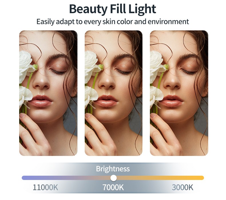 TOALLIN Gimbal Stabilizer for Smartphone,Foldable Selfie Stick, Adjustable Light