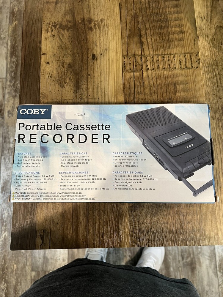 Coby Portable Cassette Recorder CVR-22 NEW