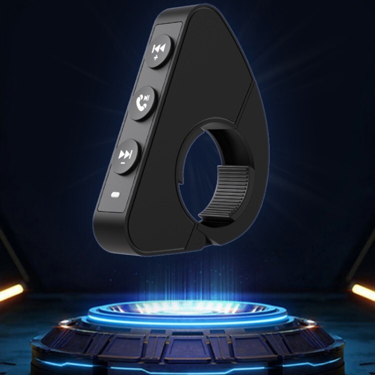 Q15 Bluetooth Motorcycle Handlebar Remote - Wireless Control, Phone Button,Black