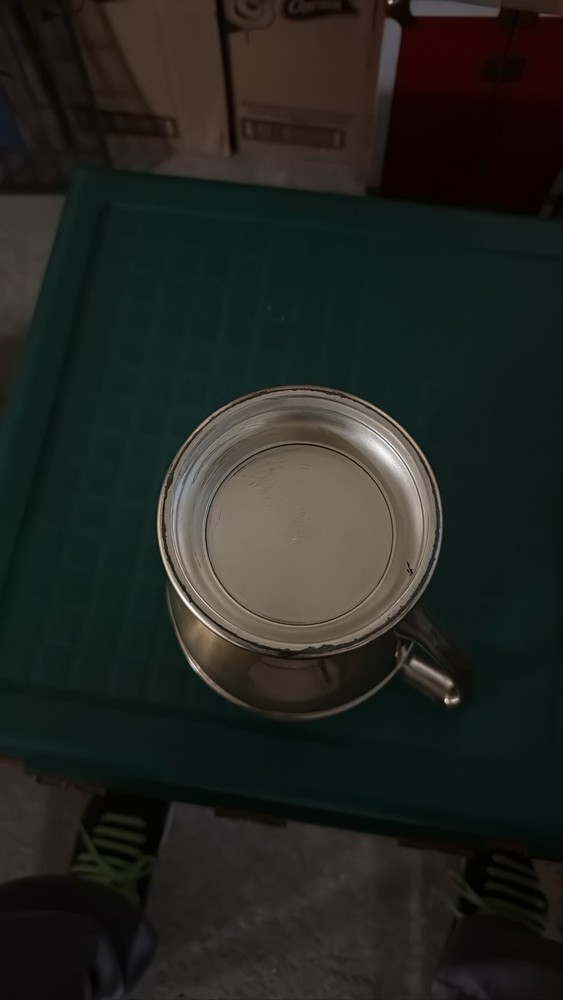 Silver Plated Footed Water Pitcher Beverage Server with Handle