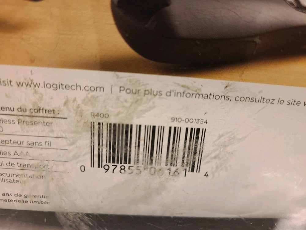 NEW Logitech R400 Wireless Presenter Laser Presentation Remote Pointer 50 Foot