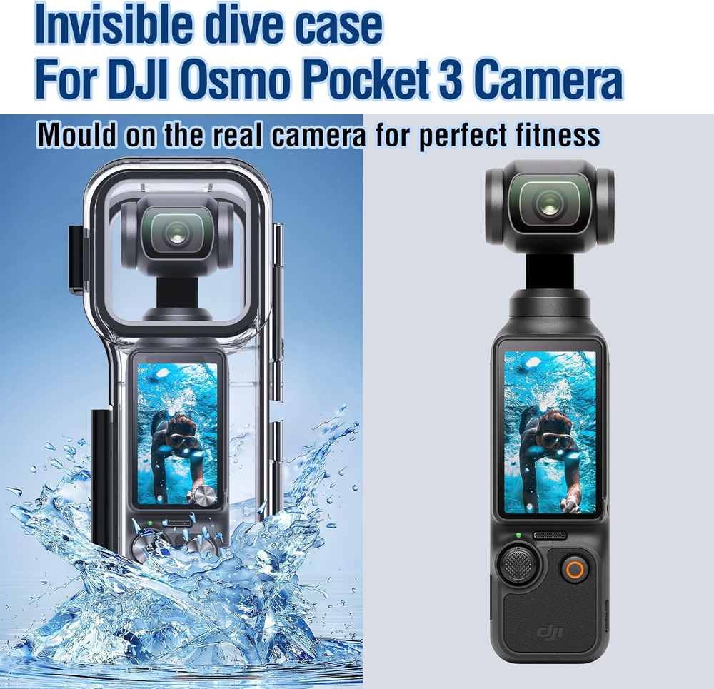 Waterproof Housing Case for DJI Osmo Pocket 3, Touchscreen Protective Shell