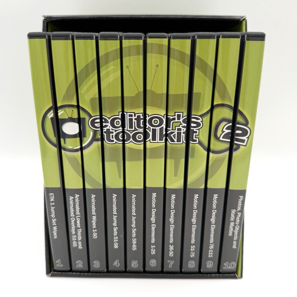 Digital Juice Editor's Toolkit Volume 2 ~ 10 DVD Set