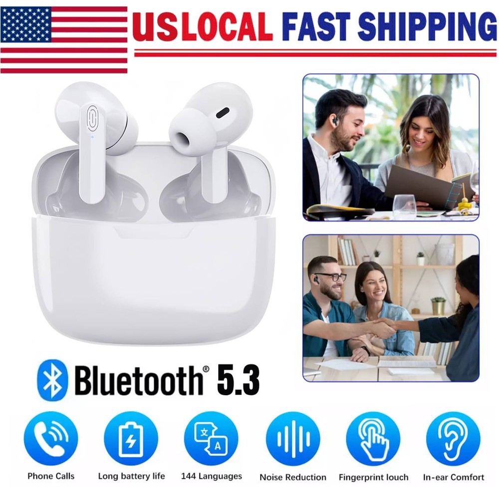Bluetooth 5.3 Earphones 3 Modes Rechargeable 144 Languages Translator Earbuds☩