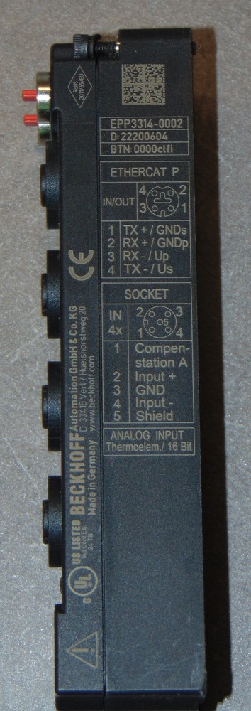 Beckhoff EPP3314-0002 EtherCAT with Cable