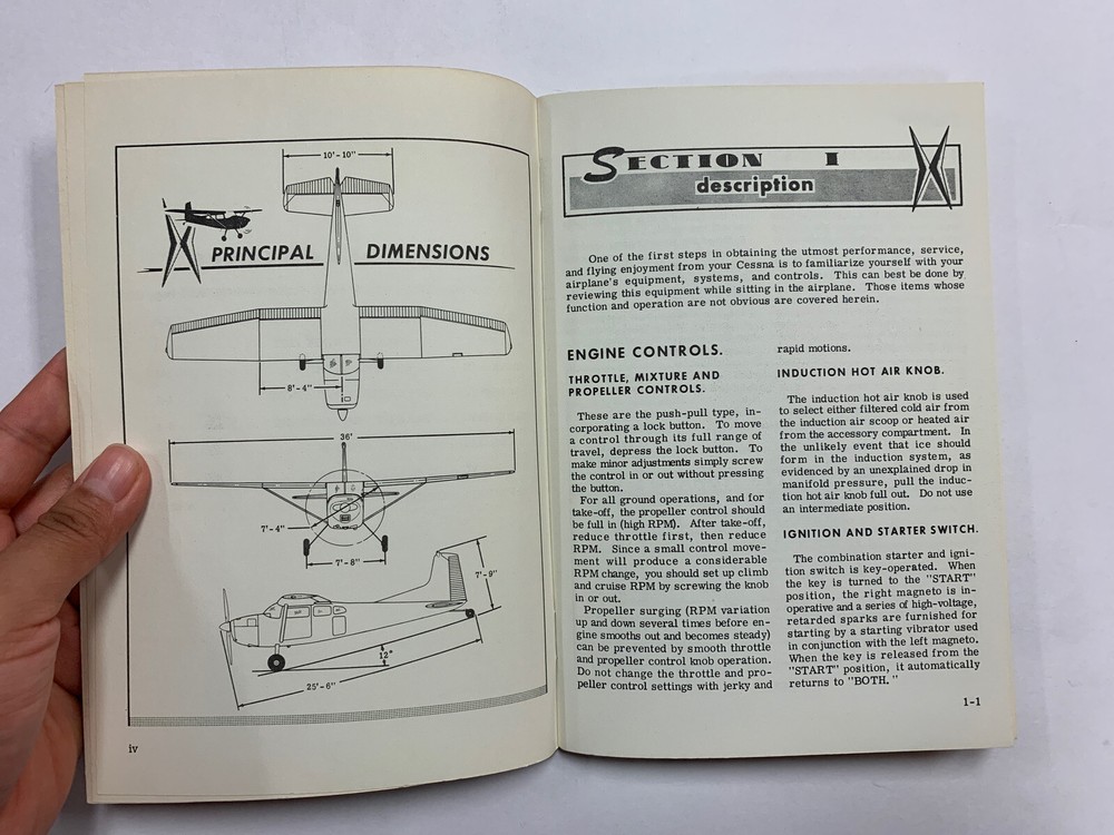 Cessna 185 Skywagon 1961 Owner's Manual - Original