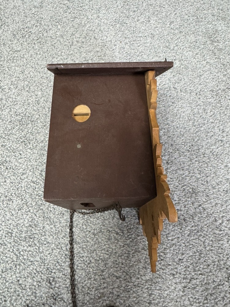 Vintage Antique Germany Black Forest Strike,Cuckoo Clock, 2 Weights Driven Read