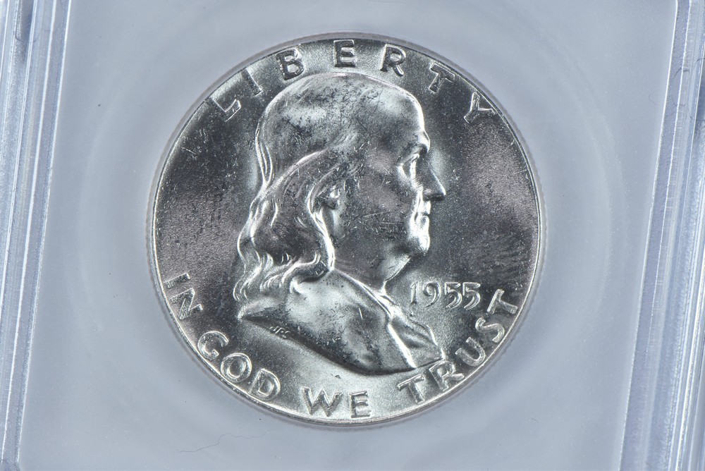 1955 Franklin Half Dollar MS64 FBL ICG