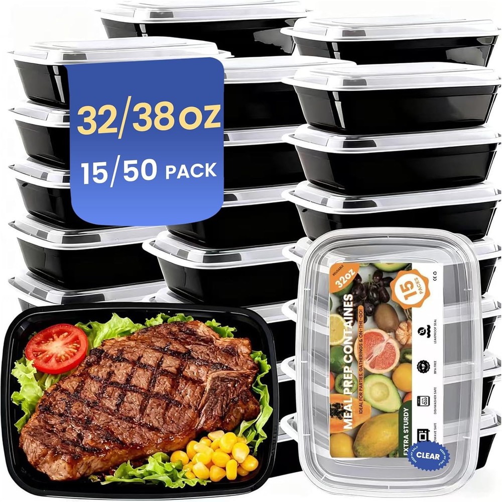 Reusable Disposable Plastic To Go Food Containers Microwave Freezer Safe