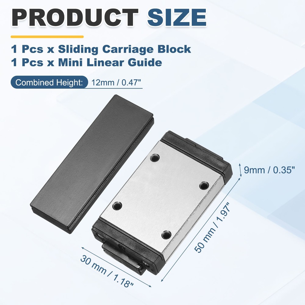 MGW9H Linear Bearing Sliding Carriage Block with Mini Guide