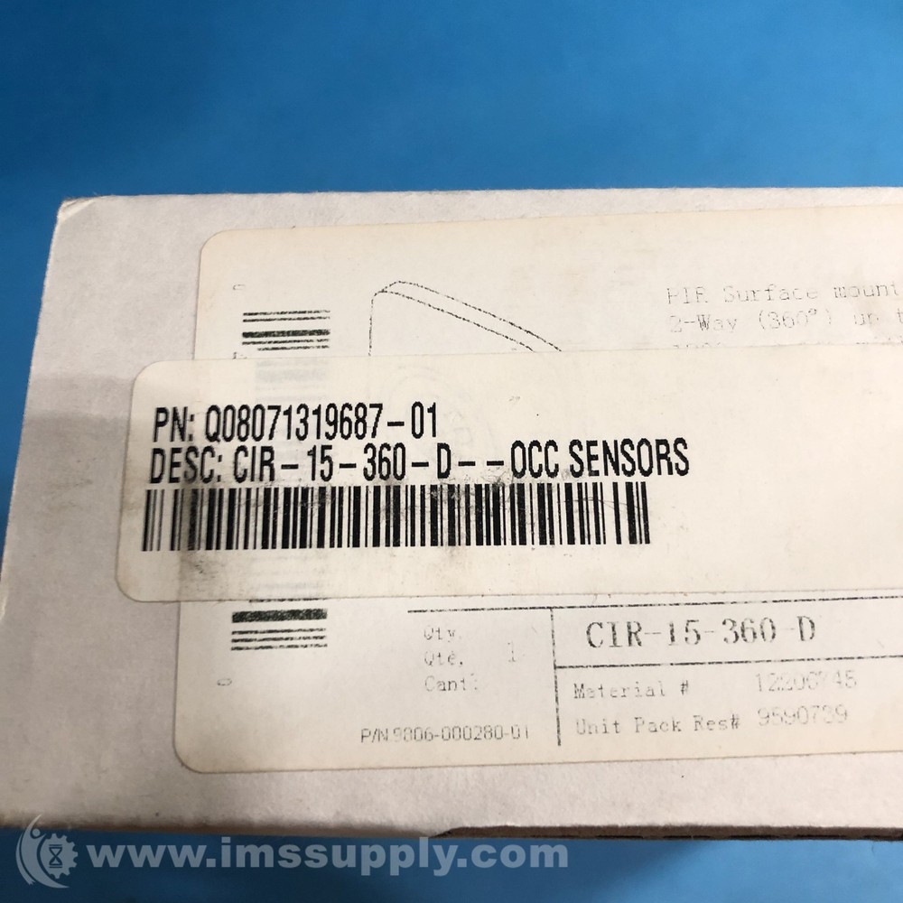 General Electric CIR-15-360-D Ceiling Occupancy Sensor FNFP