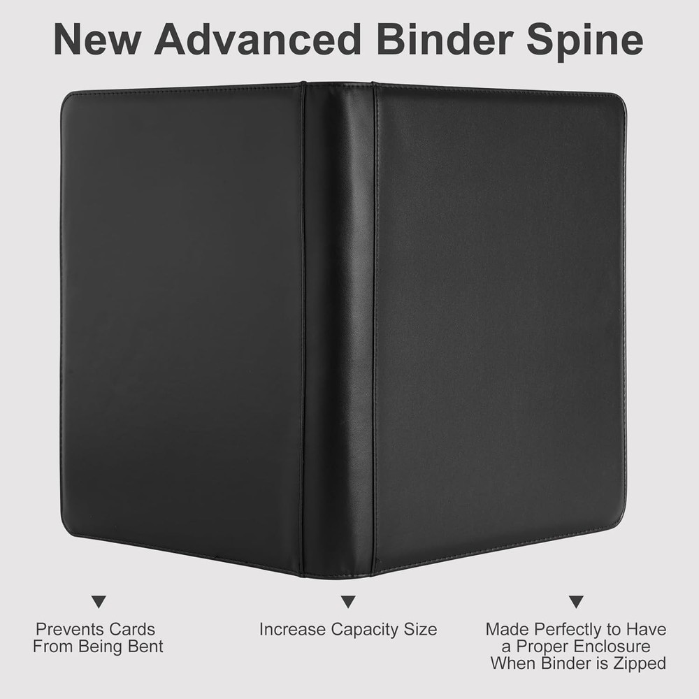 Toploader Card Binder: Protect Your Cards in Style - 324 Loader Capacity, Black