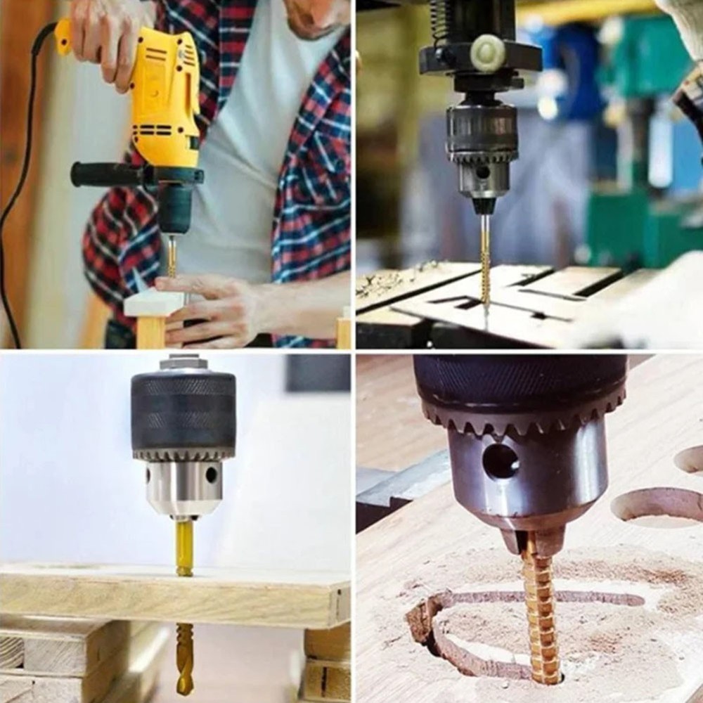 HSS Drill Bits Set for Wood Metal & Plastic 6 Sizes for Ultimate Convenience