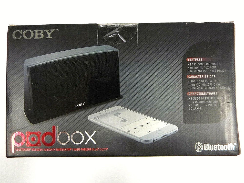 COBY PodBox Wireless Bluetooth Speaker - Black