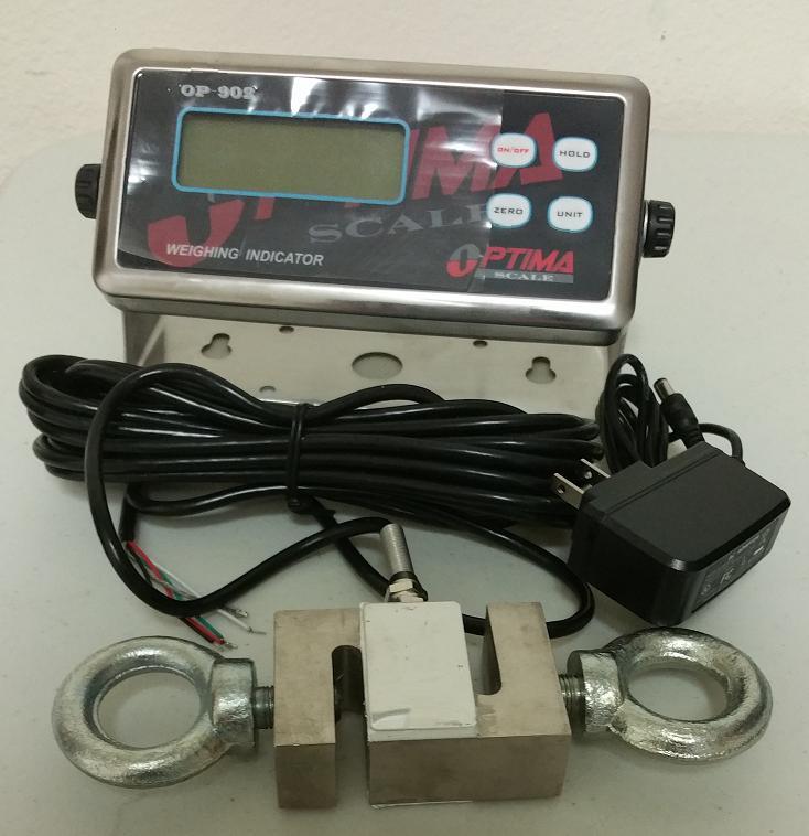 5000 LB CALIBRATED S-TYPE LOAD CELL INDICATOR CRANE SCALE TENSION/ COMPRESSION