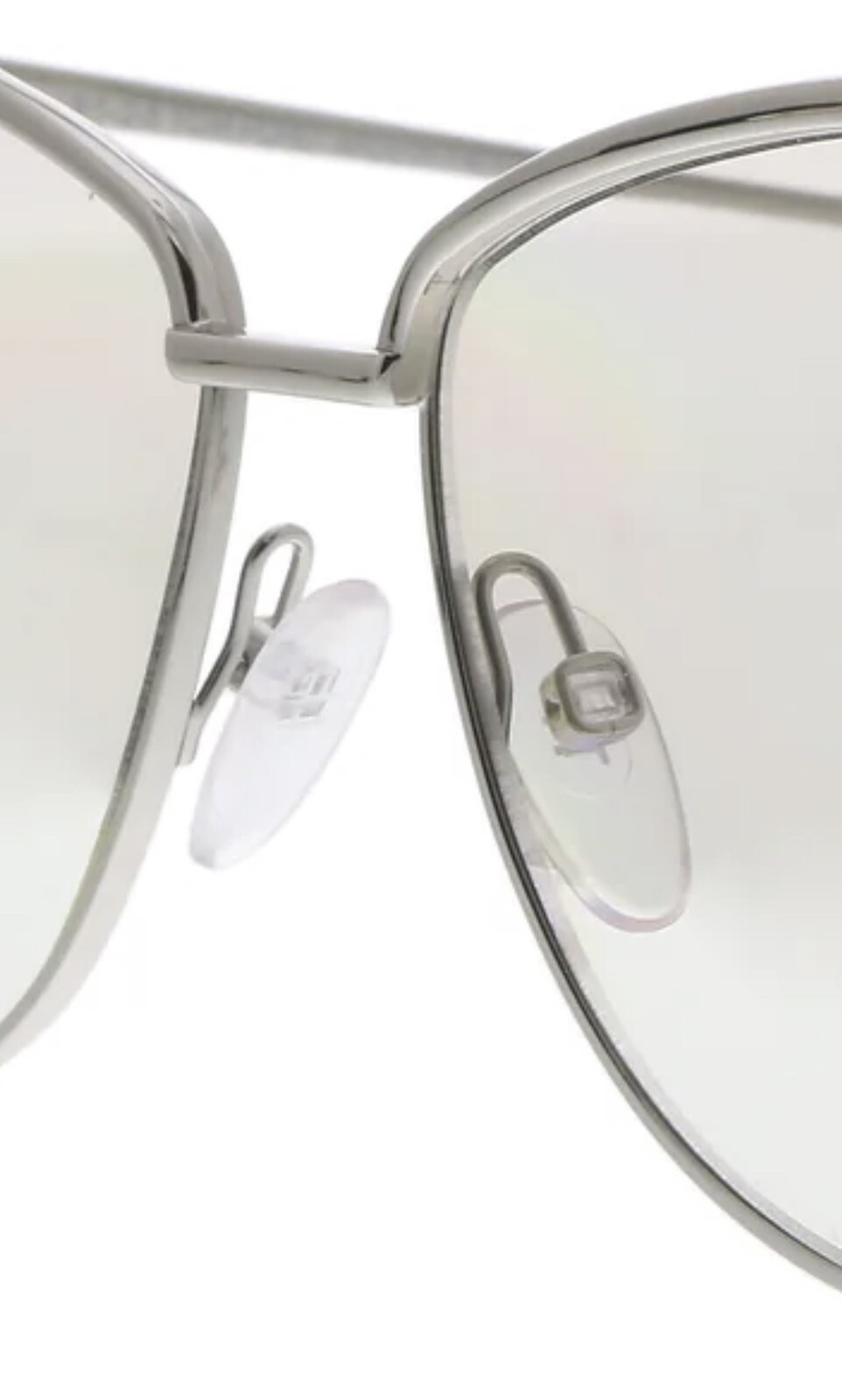 New High Quality Replacement Snap-In Nose Pads for Tom Ford Eyewear Silver Pair