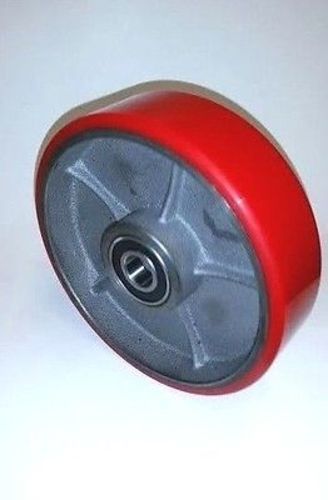 Pallet Jack Steer Wheel Caster 7" x 2" Solid Ultra Polyurethane Nylon 1" ID