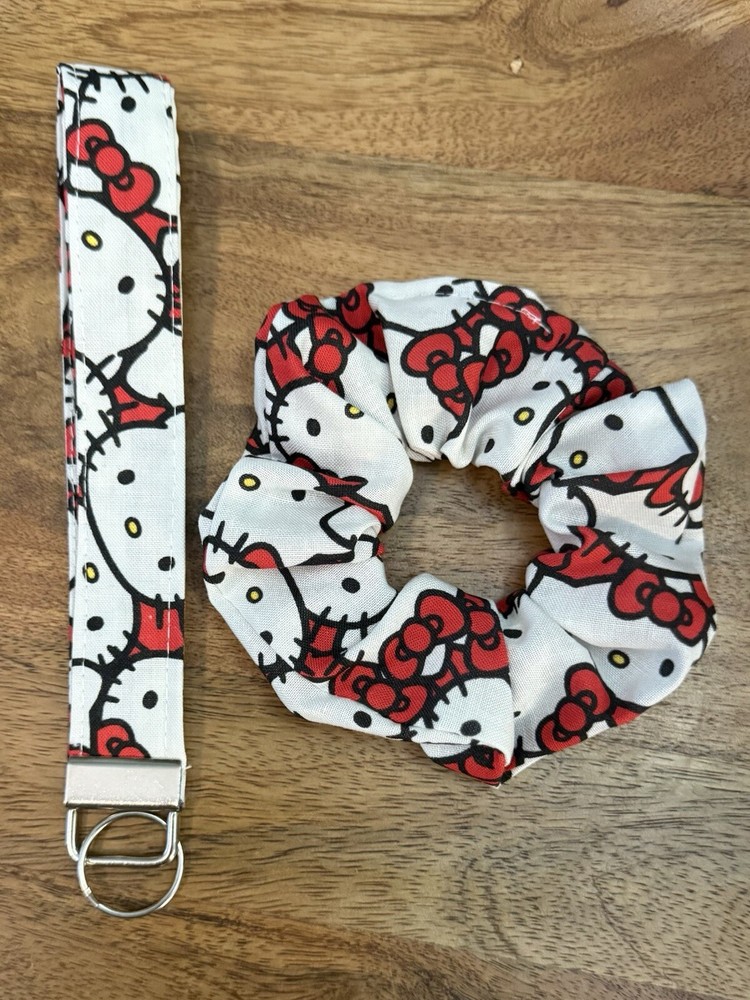 Hello Kitty Wrislet Keychain With Matching Scrunchie