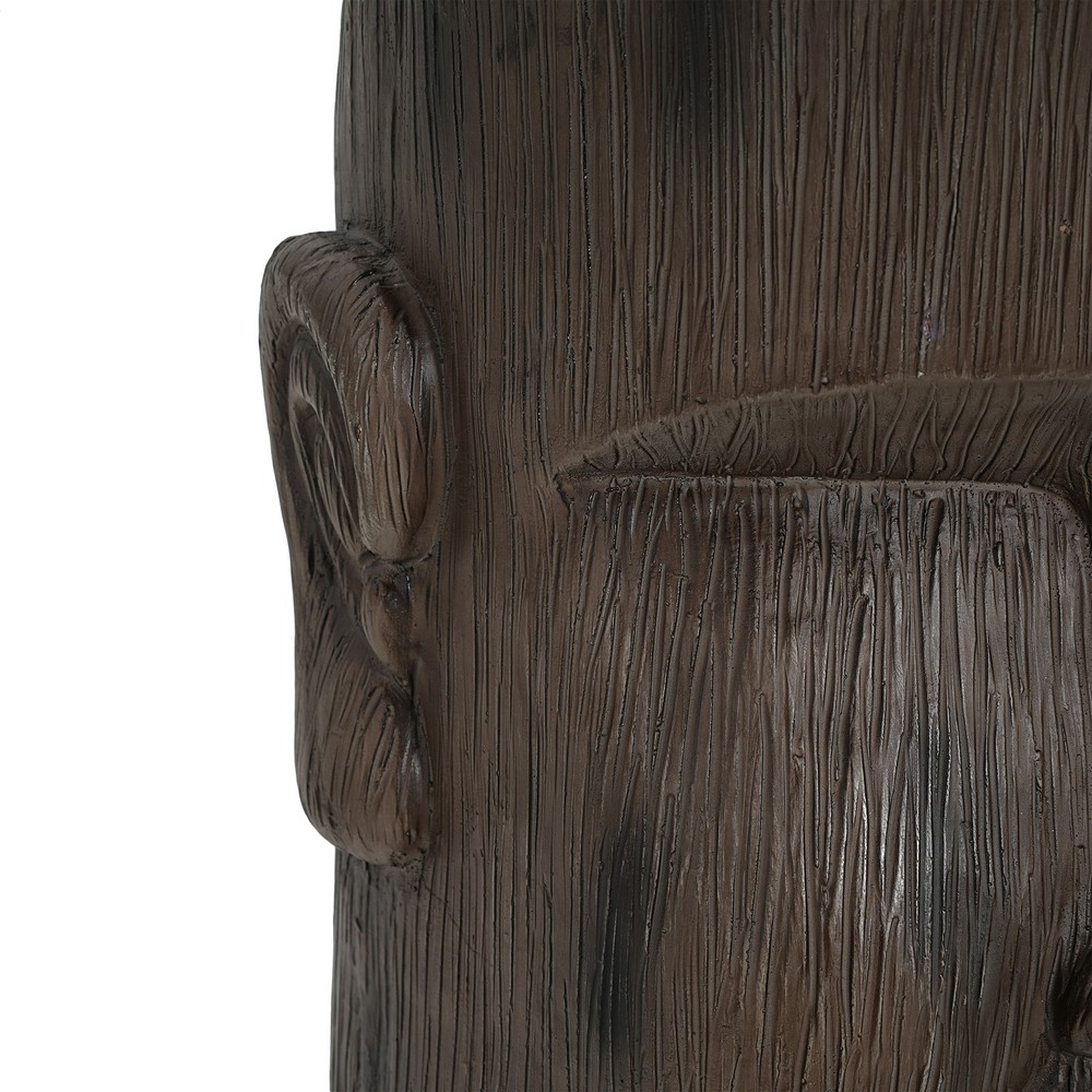 Outdoor Side Table,Easter Island Statue Pedestal End Table Stool