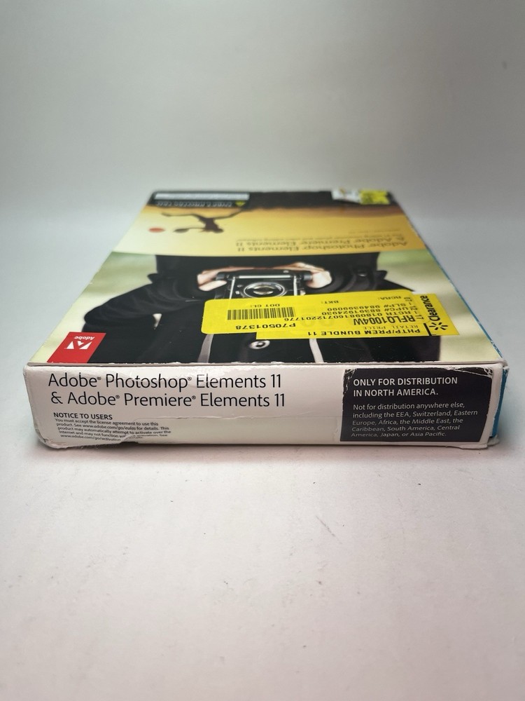 Adobe Photoshop Elements 11 & Adobe Premiere Elements 11 Bundle Pack New Sealed