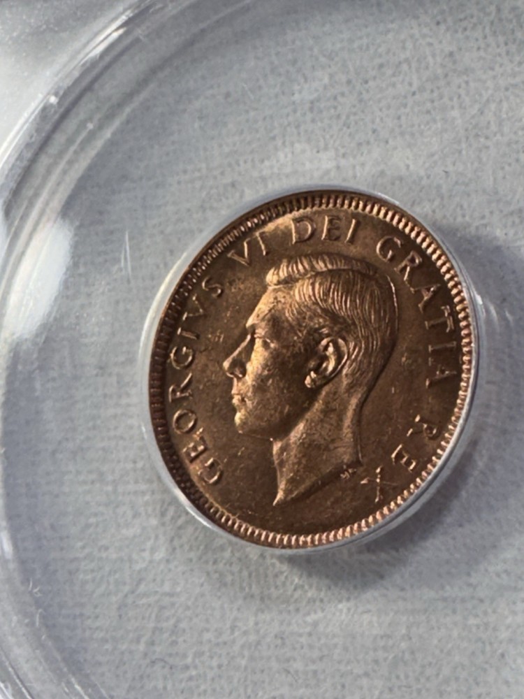 1949 Canada 1 Cent Graded MS 65 RD by ANACS