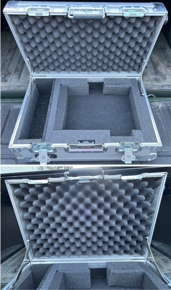 NEC Secure Rugged Aluminum Projector Case with Retractable Handle & Wheels