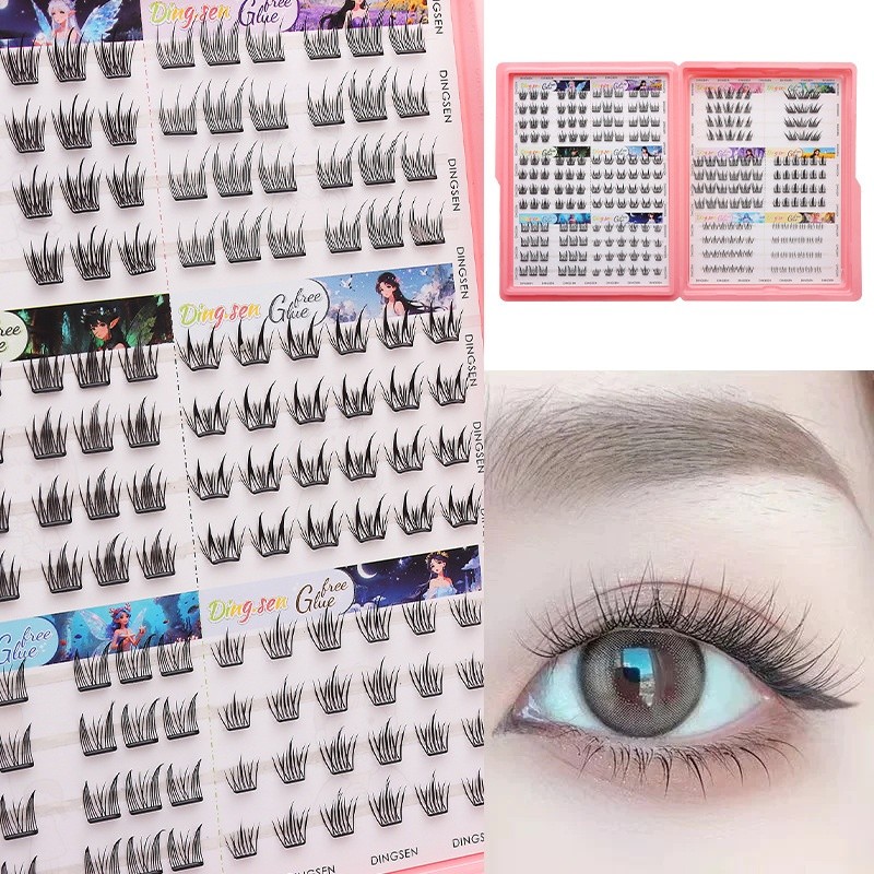 12 Styles Segmented Self-Adhesive False Eyelashes – Mixed Set No Glue