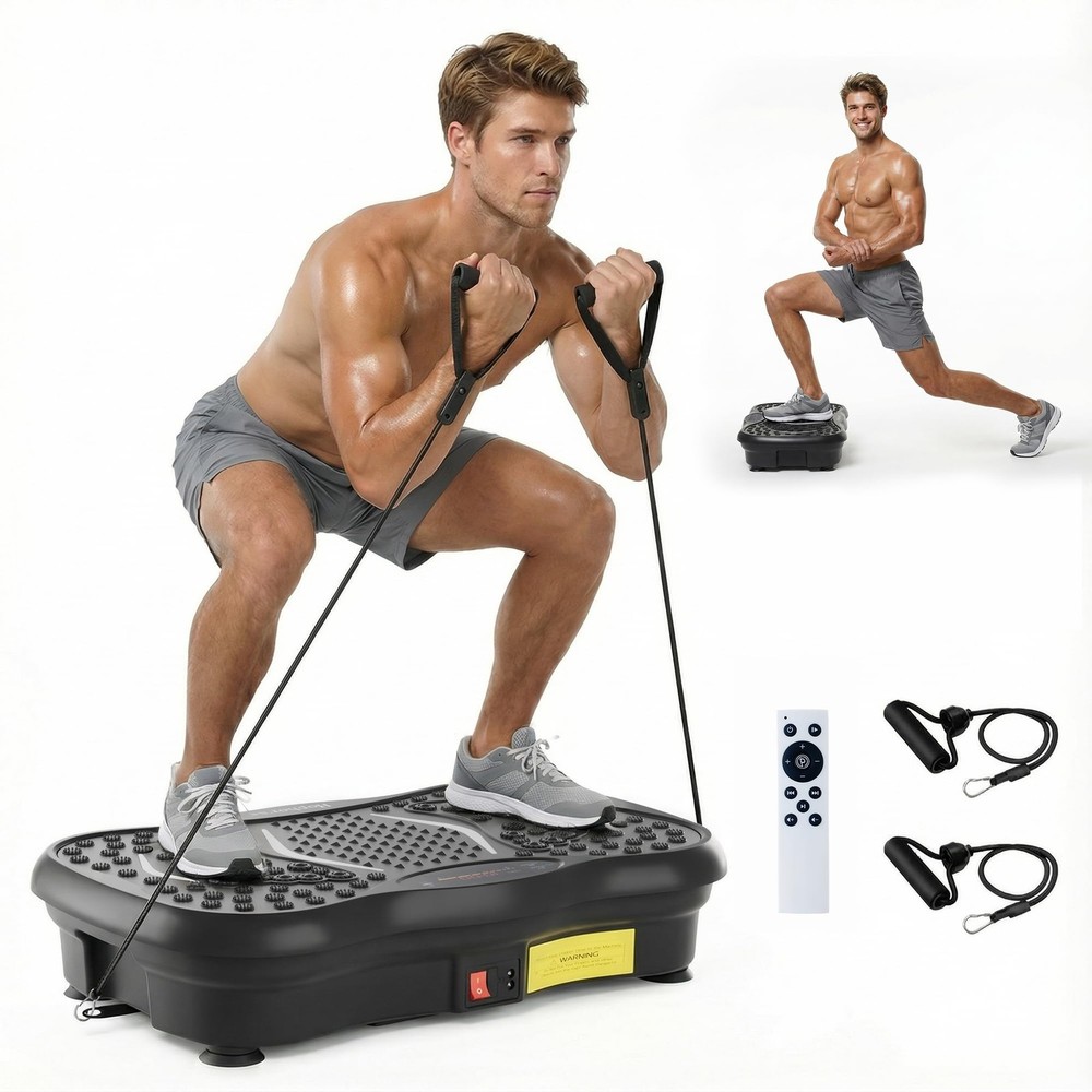 Vibration Plate Exercise Machine, 200 Speeds Vibrating Plate for Lymphatic Dr...
