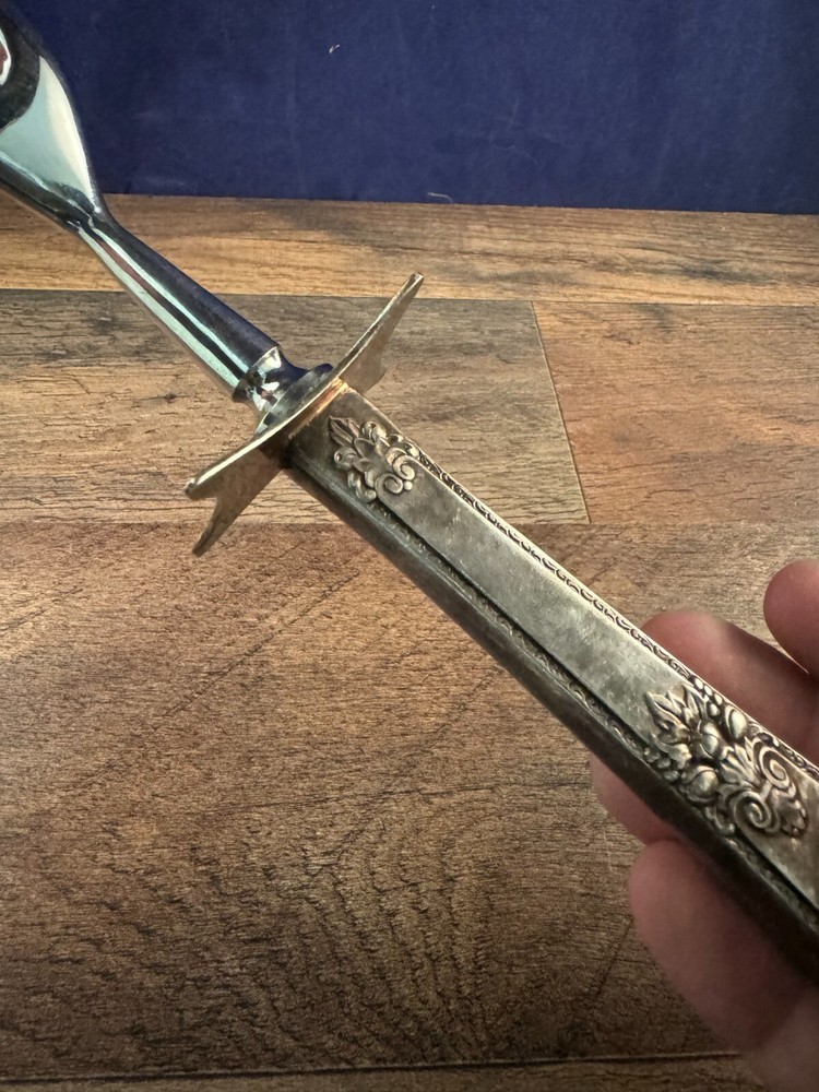 Silverplated Meat Fork Adoration Pattern Unknown Maker