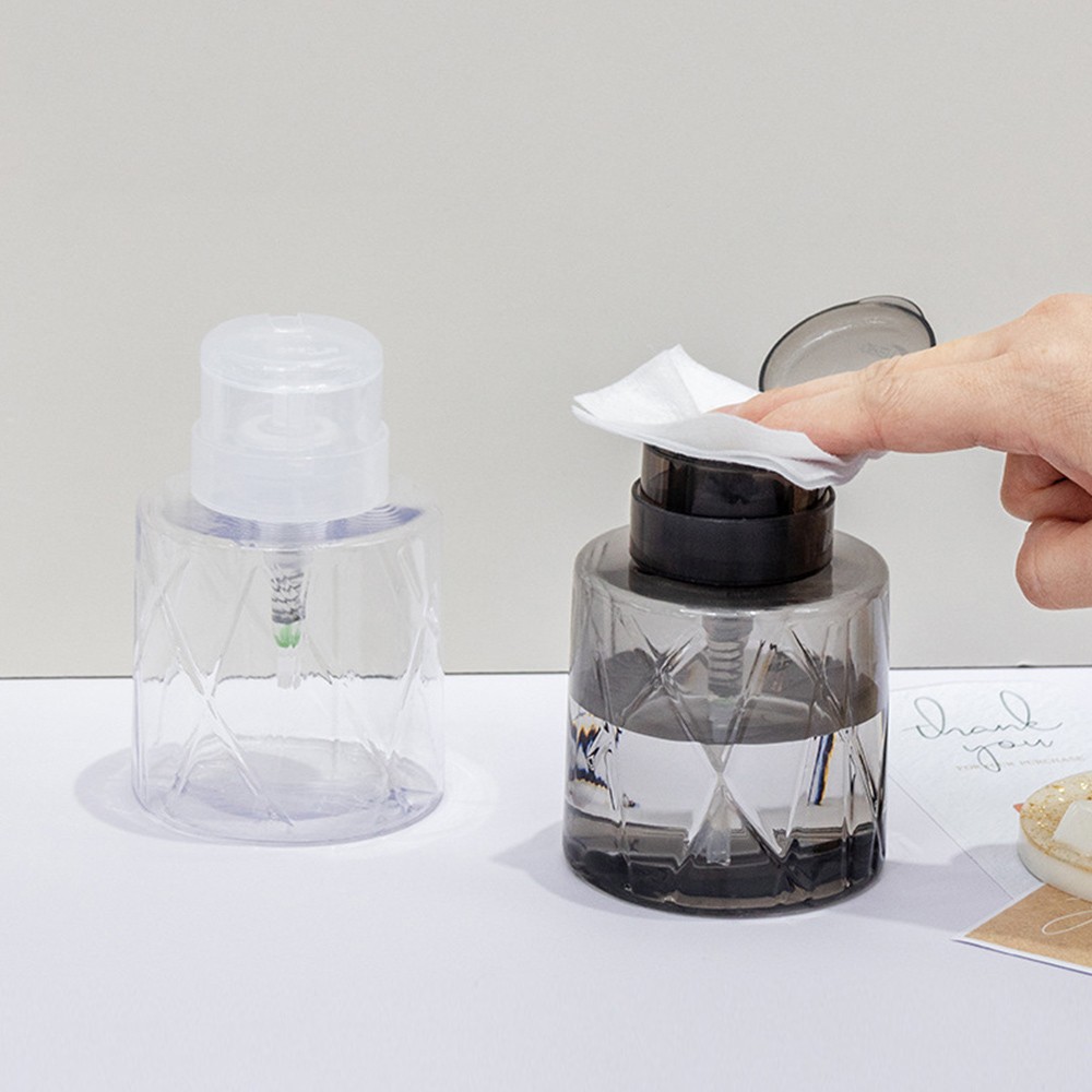 Empty Refillable Press Pump Dispenser Nail Cleaner Container Reusable Portable θ