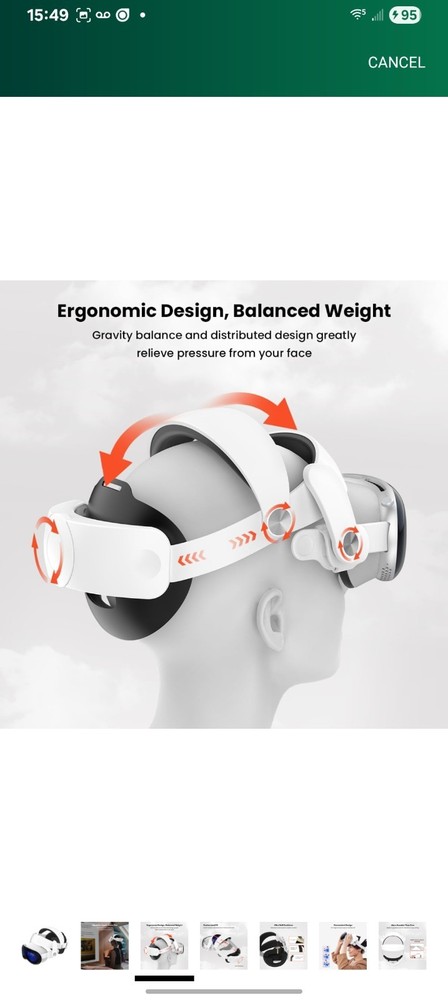 Apple Vision Pro Headset VR Head Strap Replacement, Soft Cushion, Lightweight...