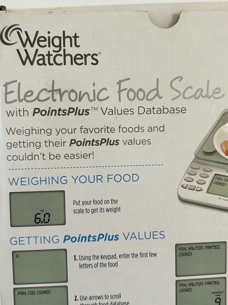 Weight Watchers Electronic Food Scale w Points Plus Values Database