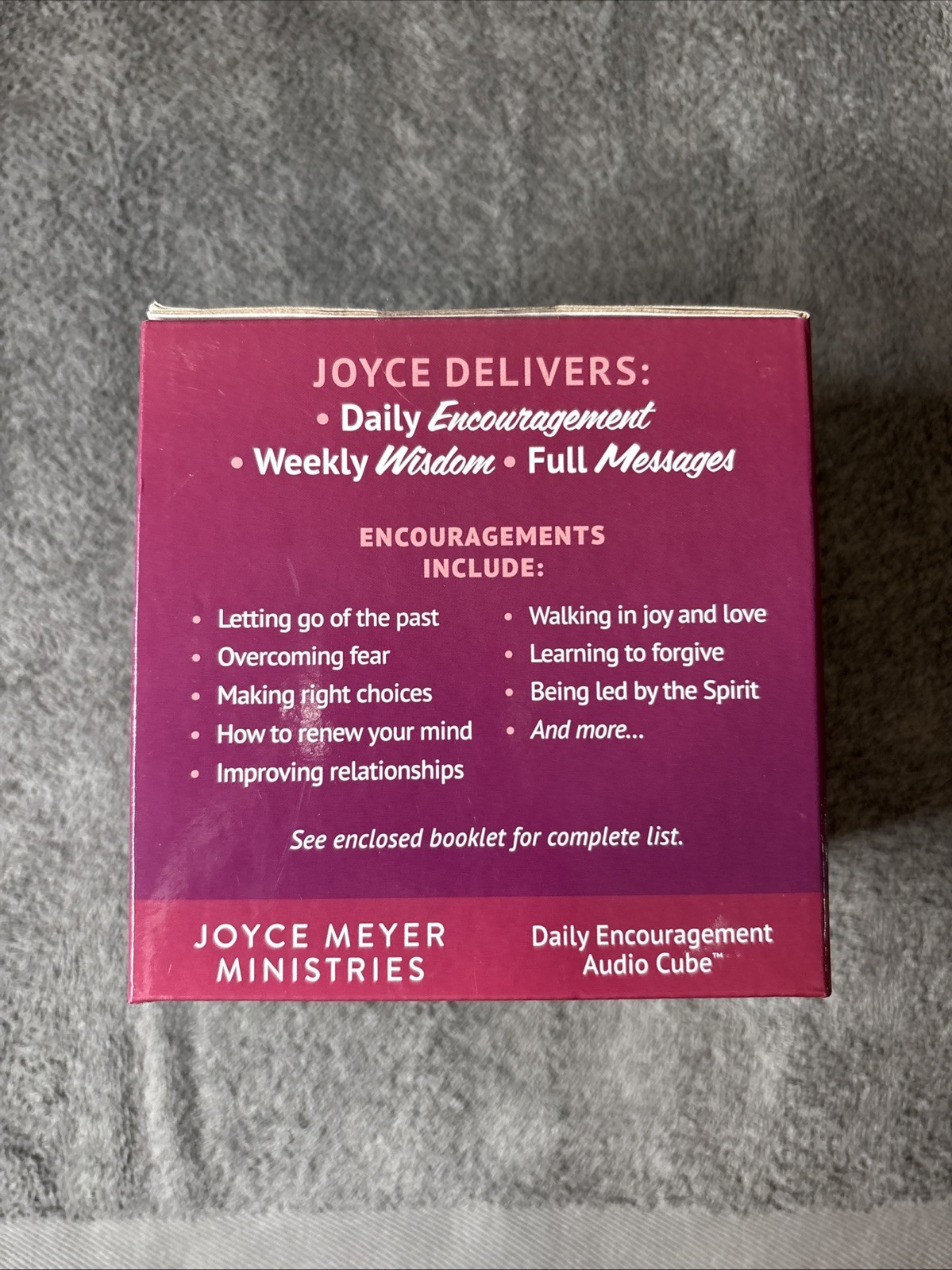 JOYCE MEYER Ministries Daily Encouragement Gods Word Audio Cube Built-In Speaker